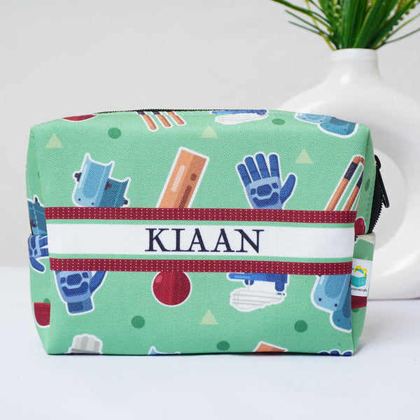 Personalised Cricket Printed Kids Box Pouch